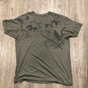 Men's Gray crows Graphic T-Shirt size L